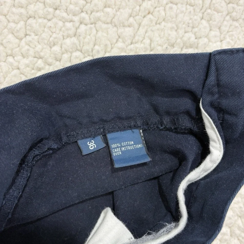 Polo Ralph Lauren Tyler Shorts Mens 36 Navy VTG Pleated Preppy Chino Nautical 9
